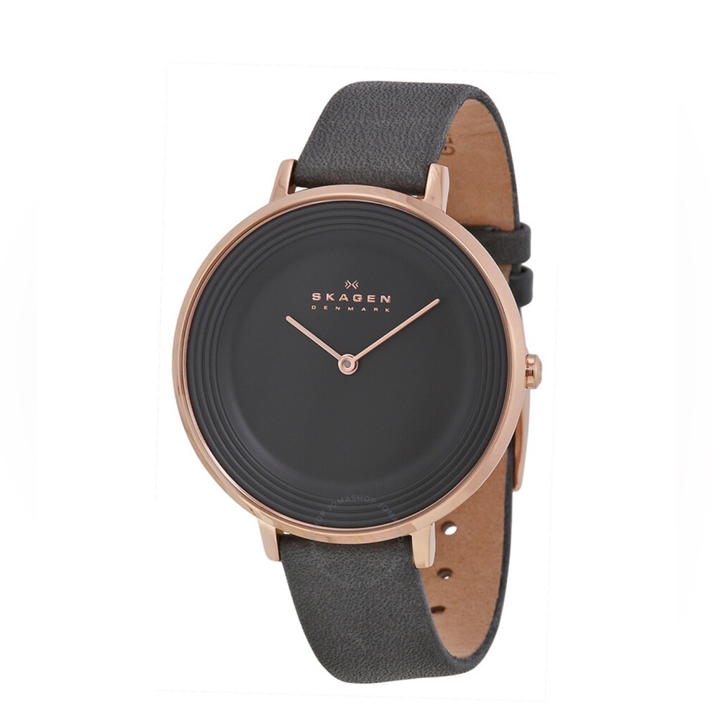 Skagen Ditte Grey Leather Watch